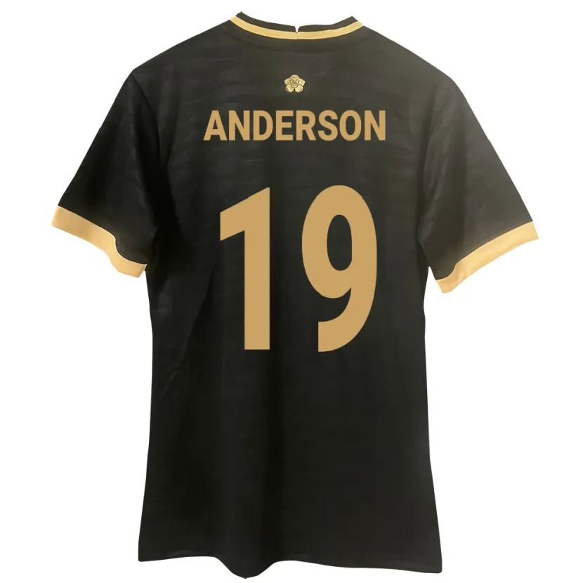 Danxen Uomo Maglia Panamá Iván Anderson #19 Nero Kit Gara Away 24-26 Maglietta