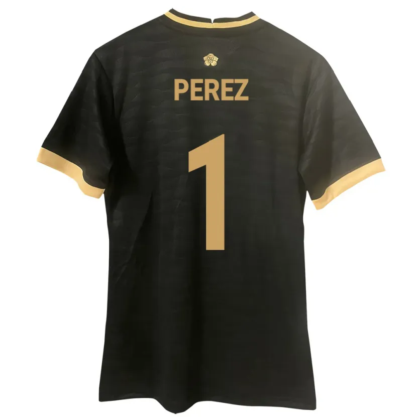 Danxen Uomo Maglia Panamá Miguel Pérez #1 Nero Kit Gara Away 24-26 Maglietta