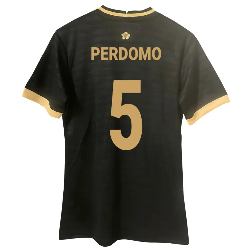 Danxen Uomo Maglia Panamá Reyniel Perdomo #5 Nero Kit Gara Away 24-26 Maglietta