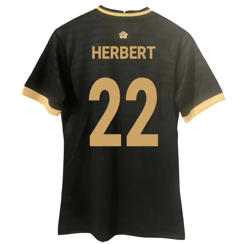 Danxen Uomo Maglia Panamá Antony Herbert #22 Nero Kit Gara Away 24-26 Maglietta