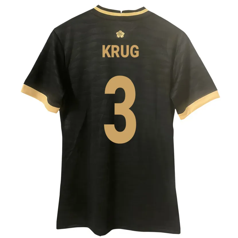 Danxen Uomo Maglia Panamá Martín Krug #3 Nero Kit Gara Away 24-26 Maglietta