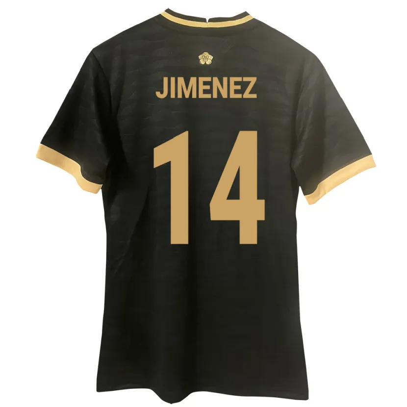 Danxen Uomo Maglia Panamá Juan Jiménez #14 Nero Kit Gara Away 24-26 Maglietta