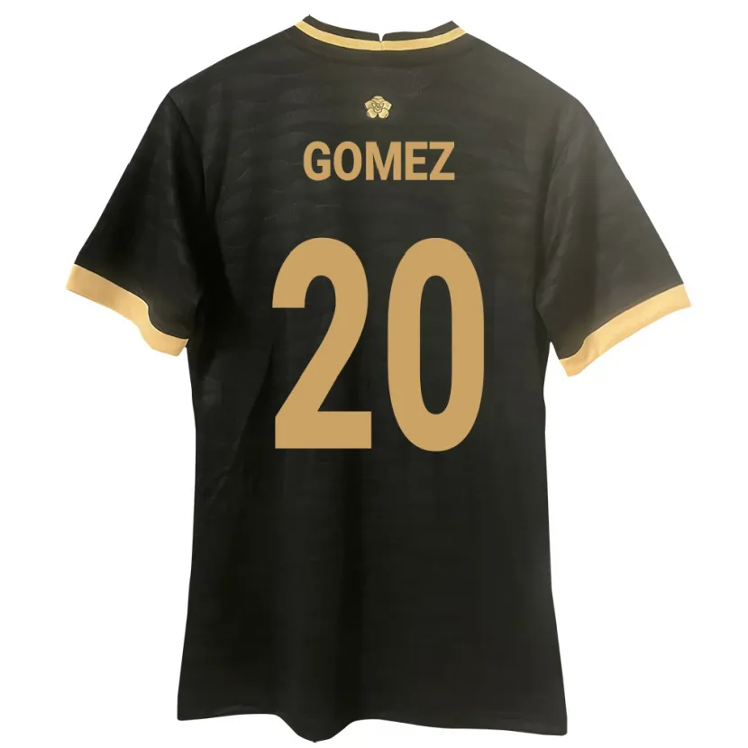 Danxen Uomo Maglia Panamá Ernesto Gómez #20 Nero Kit Gara Away 24-26 Maglietta