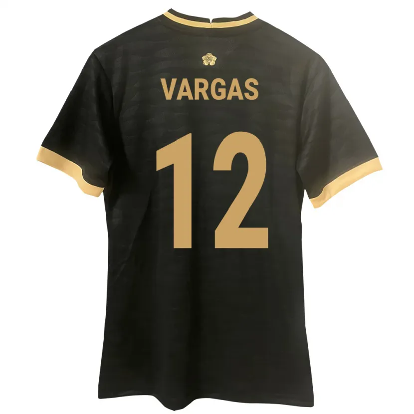 Danxen Uomo Maglia Panamá Stephani Vargas #12 Nero Kit Gara Away 24-26 Maglietta