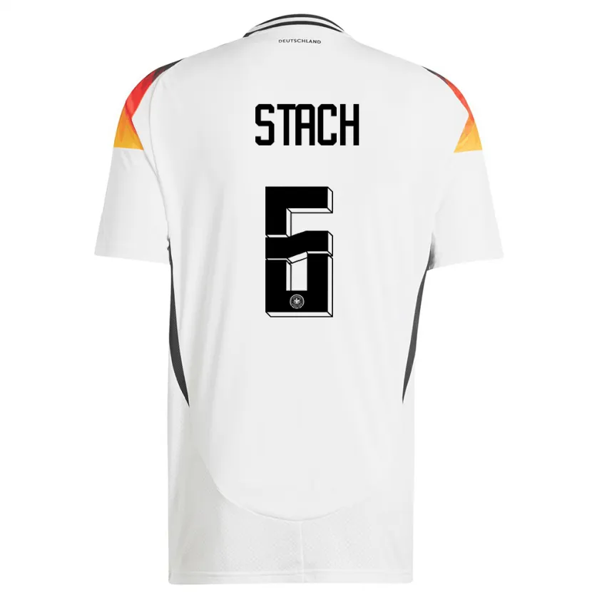 Danxen Donna Maglia Germania Anton Stach #6 Bianco Kit Gara Home 24-26 Maglietta