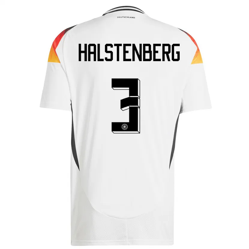 Danxen Donna Maglia Germania Marcel Halstenberg #3 Bianco Kit Gara Home 24-26 Maglietta