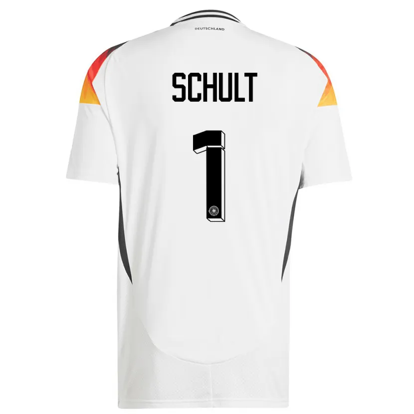 Danxen Donna Maglia Germania Almuth Schult #1 Bianco Kit Gara Home 24-26 Maglietta