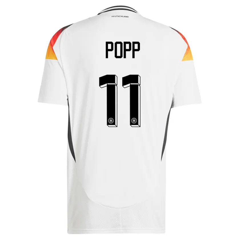 Danxen Donna Maglia Germania Alexandra Popp #11 Bianco Kit Gara Home 24-26 Maglietta
