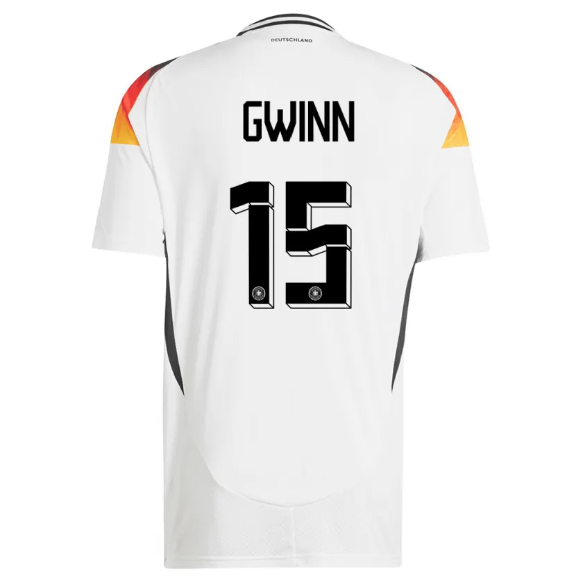 Danxen Donna Maglia Germania Giulia Gwinn #15 Bianco Kit Gara Home 24-26 Maglietta