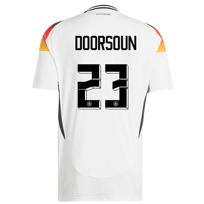 Danxen Donna Maglia Germania Sara Doorsoun #23 Bianco Kit Gara Home 24-26 Maglietta