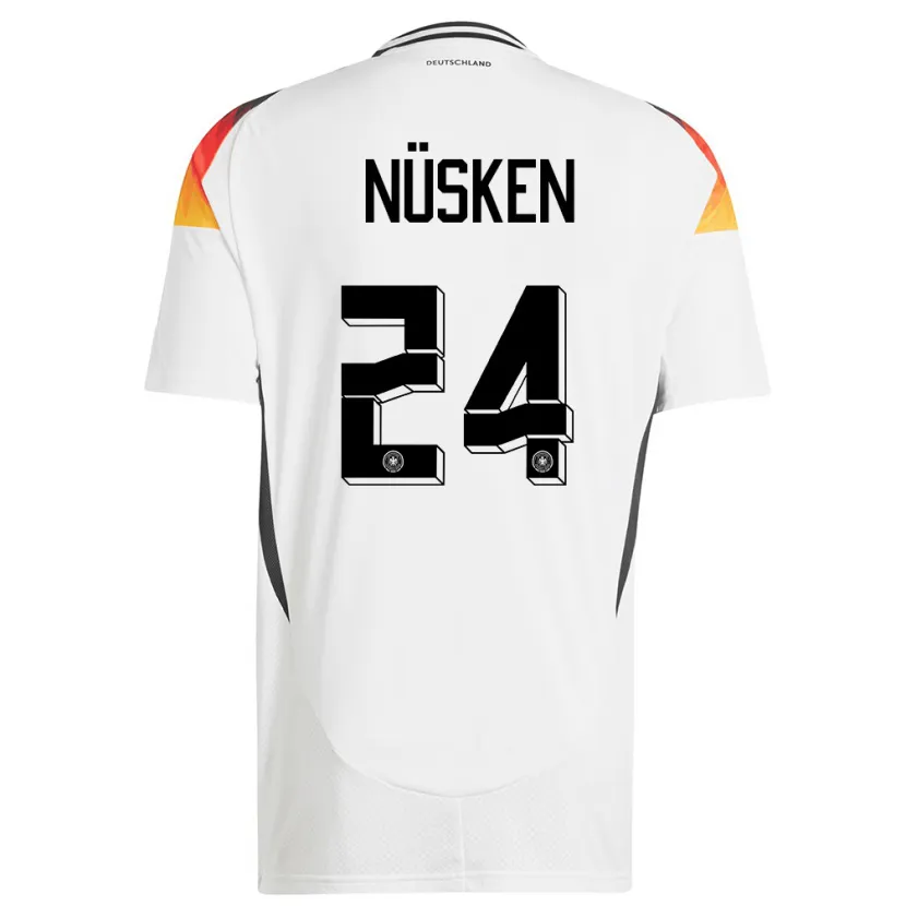 Danxen Donna Maglia Germania Sjoeke Nusken #24 Bianco Kit Gara Home 24-26 Maglietta
