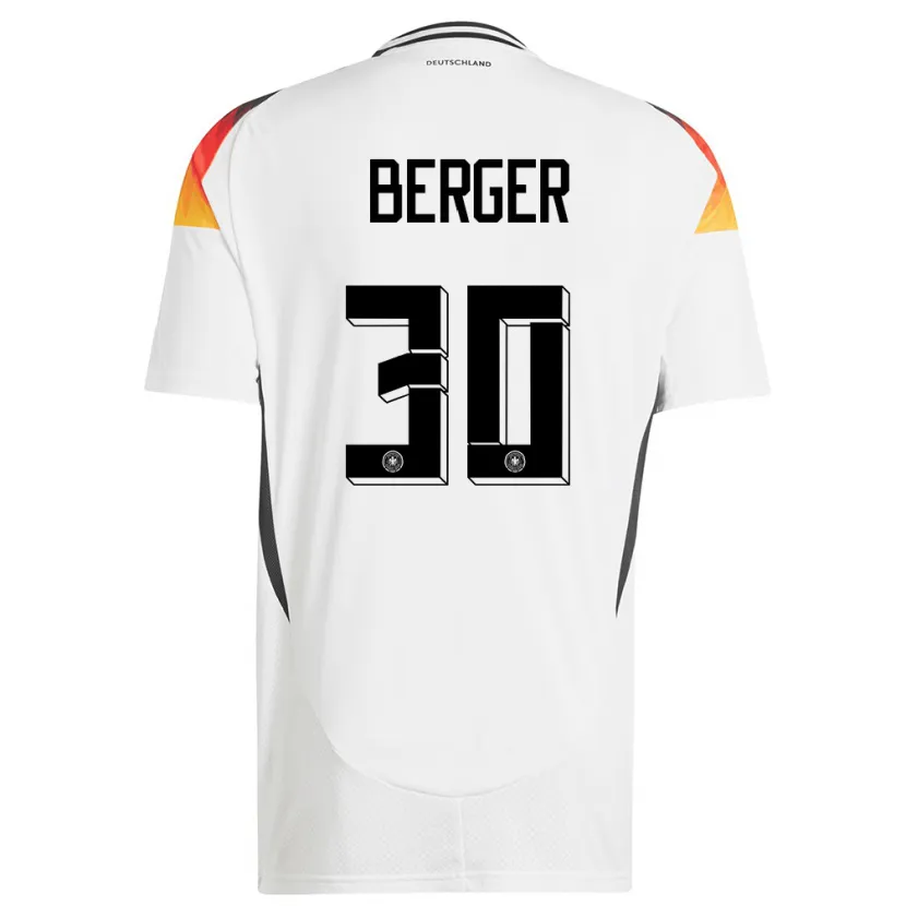 Danxen Donna Maglia Germania Ann Katrin Berger #30 Bianco Kit Gara Home 24-26 Maglietta