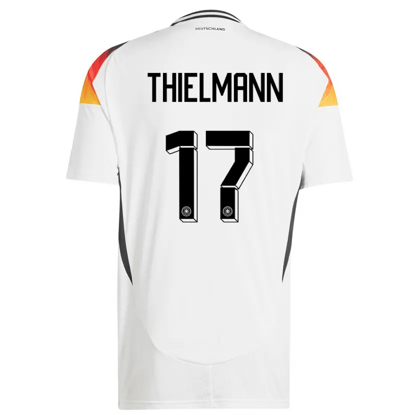 Danxen Donna Maglia Germania Jan Thielmann #17 Bianco Kit Gara Home 24-26 Maglietta