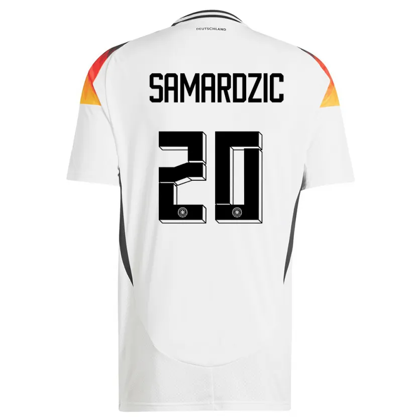 Danxen Donna Maglia Germania Lazar Samardzic #20 Bianco Kit Gara Home 24-26 Maglietta