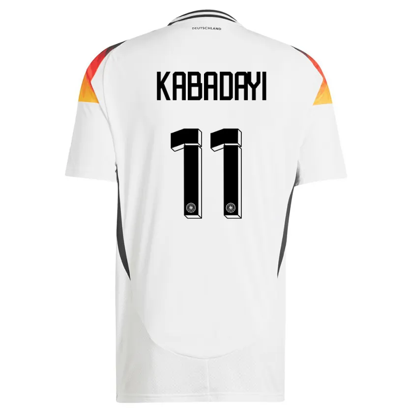 Danxen Donna Maglia Germania Yusuf Kabadayi #11 Bianco Kit Gara Home 24-26 Maglietta