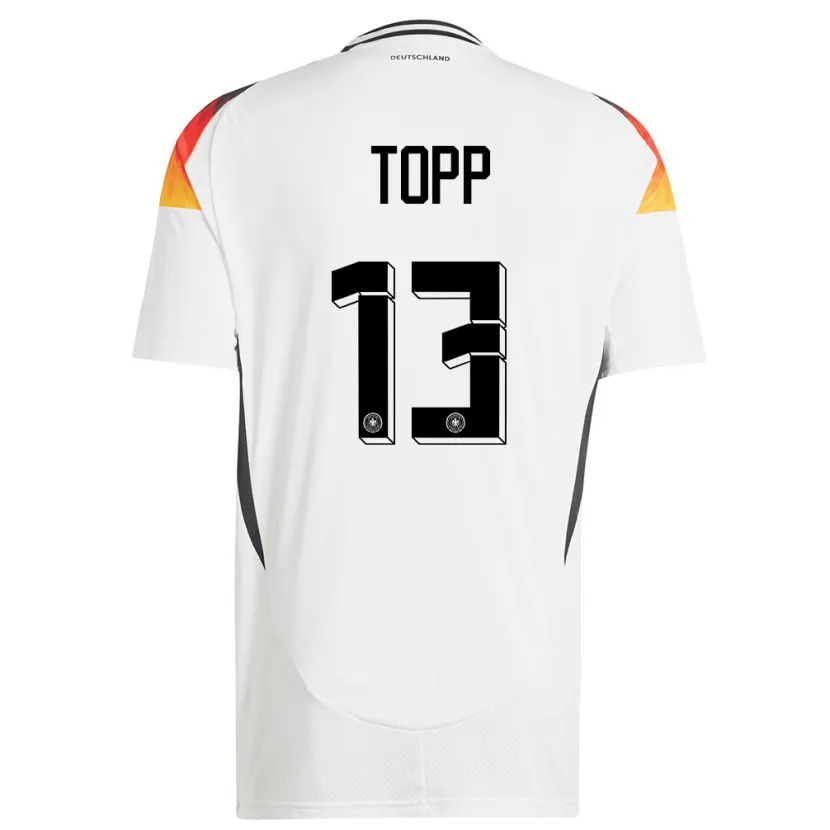 Danxen Donna Maglia Germania Keke Topp #13 Bianco Kit Gara Home 24-26 Maglietta
