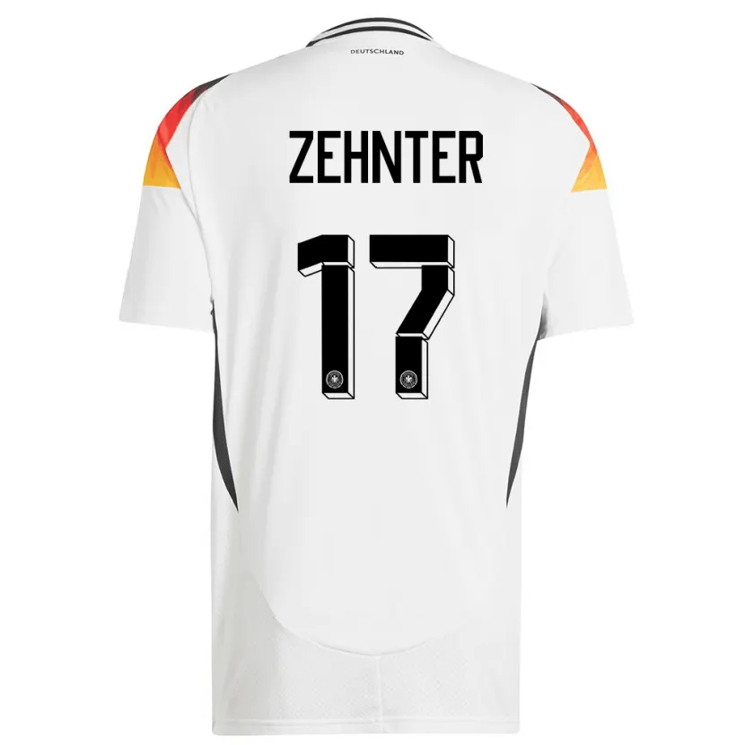 Danxen Donna Maglia Germania Aaron Zehnter #17 Bianco Kit Gara Home 24-26 Maglietta