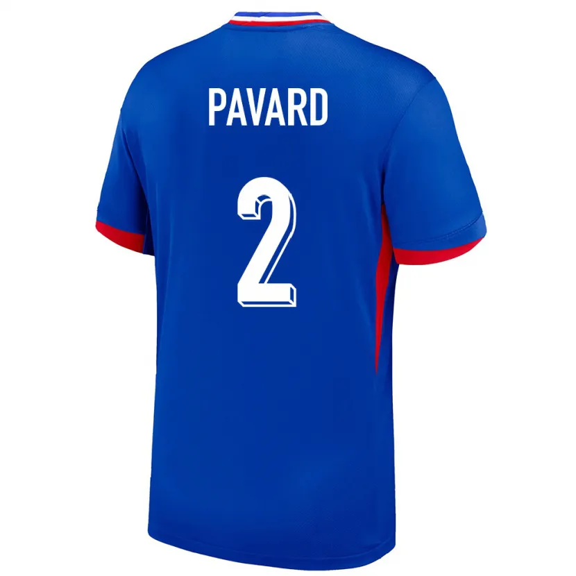 Danxen Donna Maglia Francia Benjamin Pavard #2 Blu Kit Gara Home 24-26 Maglietta