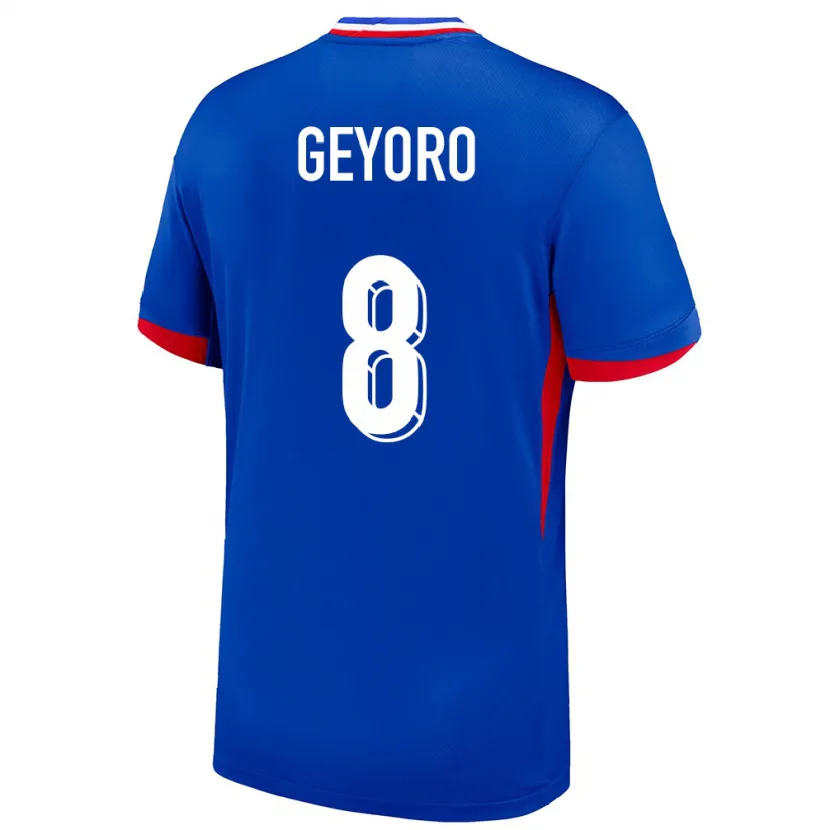 Danxen Donna Maglia Francia Grace Geyoro #8 Blu Kit Gara Home 24-26 Maglietta