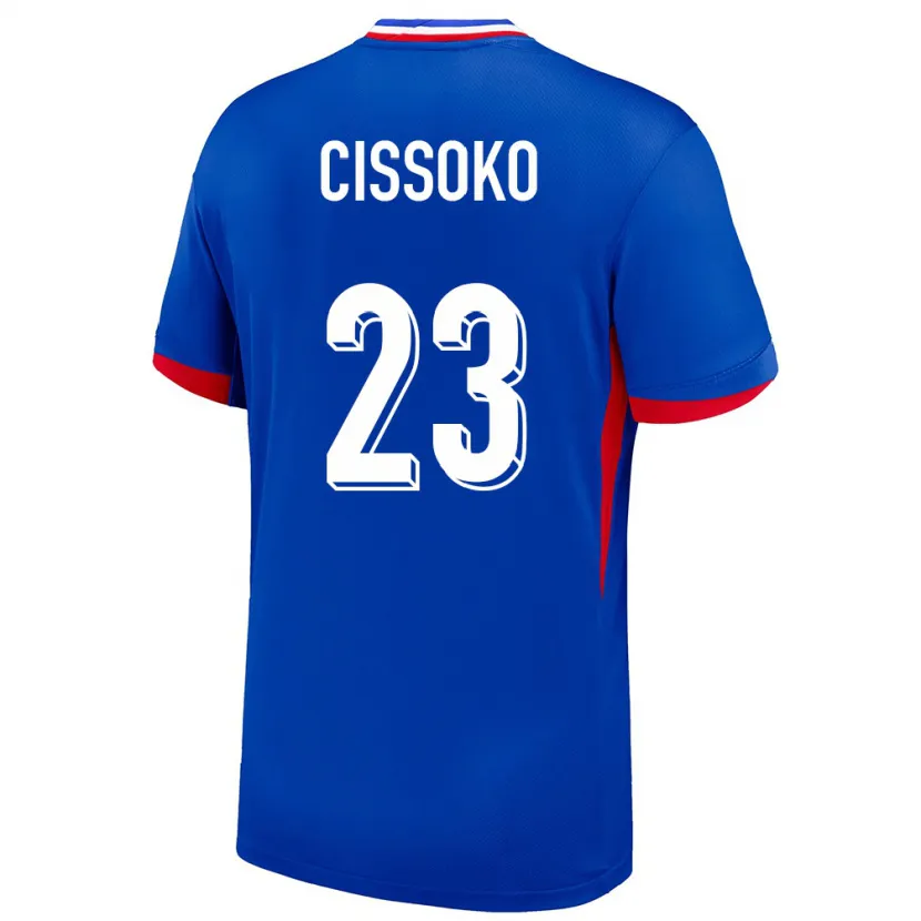 Danxen Donna Maglia Francia Hawa Cissoko #23 Blu Kit Gara Home 24-26 Maglietta