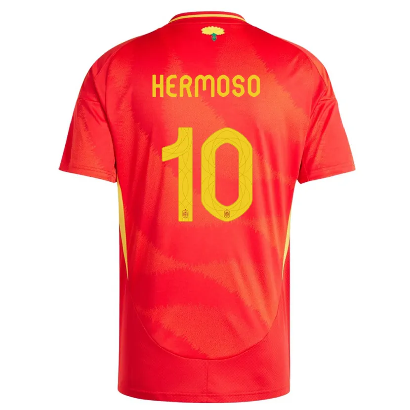 Danxen Donna Maglia Spagna Jennifer Hermoso #10 Rosso Kit Gara Home 24-26 Maglietta