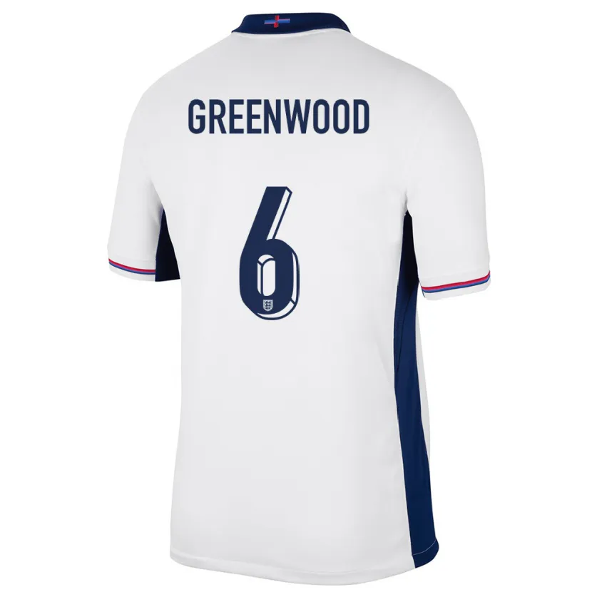 Danxen Donna Maglia Inghilterra Alex Greenwood #6 Bianco Kit Gara Home 24-26 Maglietta
