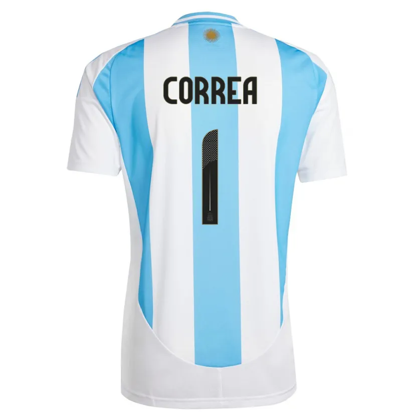 Danxen Donna Maglia Argentina Vanina Correa #1 Bianco Blu Kit Gara Home 24-26 Maglietta