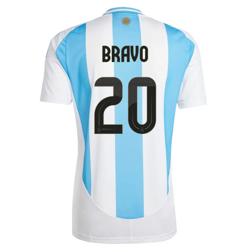Danxen Donna Maglia Argentina Ruth Bravo #20 Bianco Blu Kit Gara Home 24-26 Maglietta