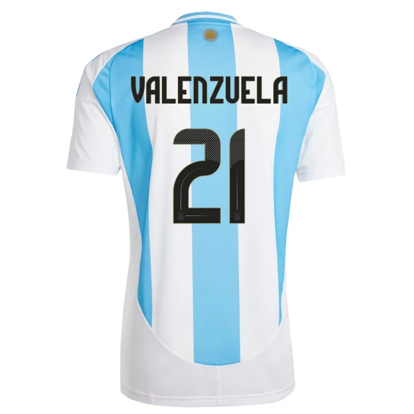 Danxen Donna Maglia Argentina Fernando Valenzuela #21 Bianco Blu Kit Gara Home 24-26 Maglietta