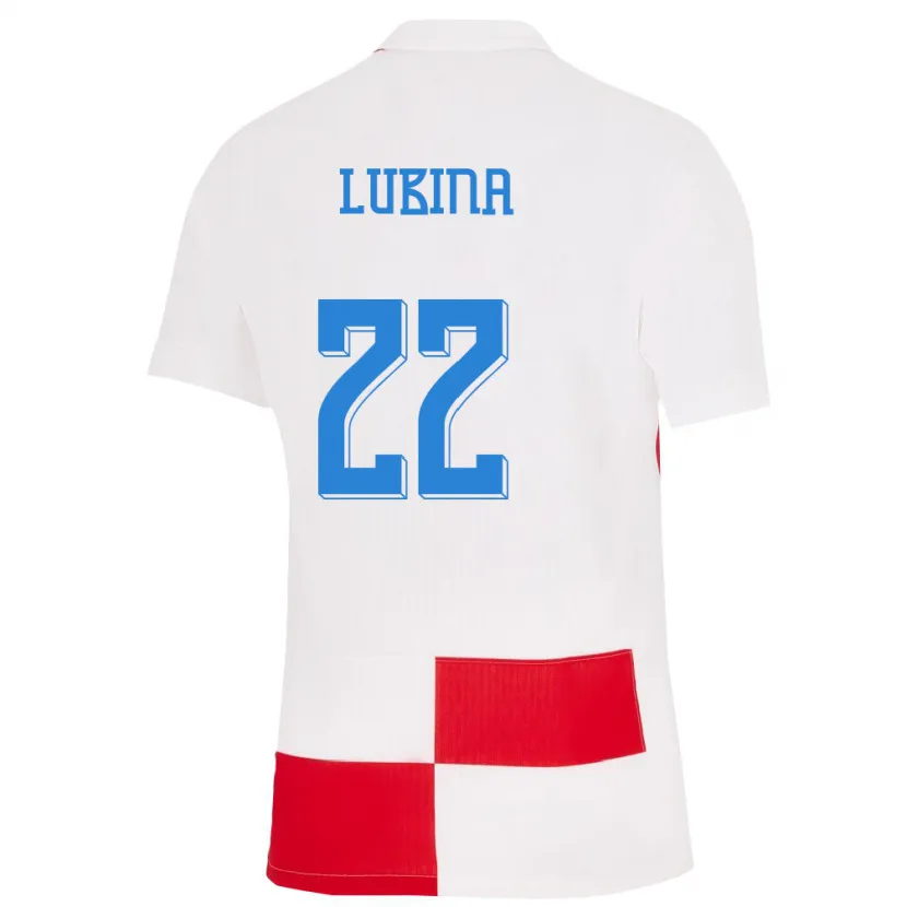 Danxen Donna Maglia Croazia Anela Lubina #22 Bianco Rosso Kit Gara Home 24-26 Maglietta