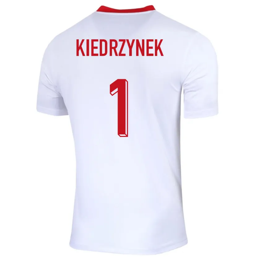 Danxen Donna Maglia Polonia Katarzyna Kiedrzynek #1 Bianco Kit Gara Home 24-26 Maglietta