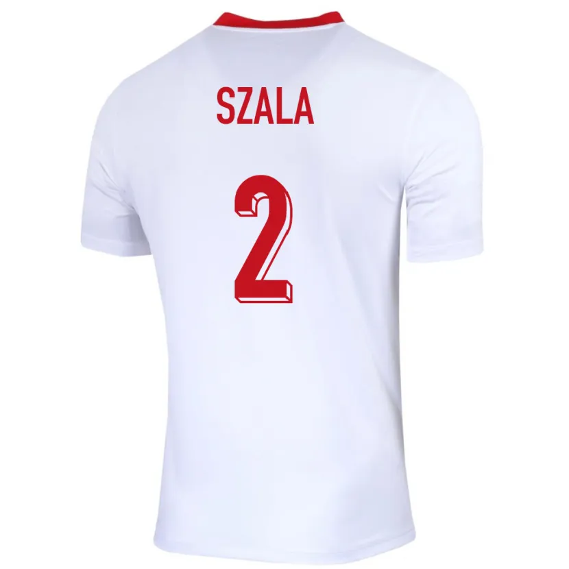 Danxen Donna Maglia Polonia Dominik Szala #2 Bianco Kit Gara Home 24-26 Maglietta