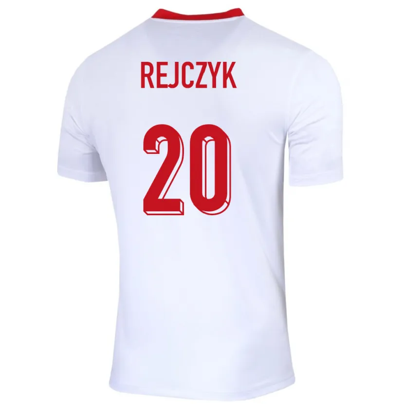 Danxen Donna Maglia Polonia Filip Rejczyk #20 Bianco Kit Gara Home 24-26 Maglietta