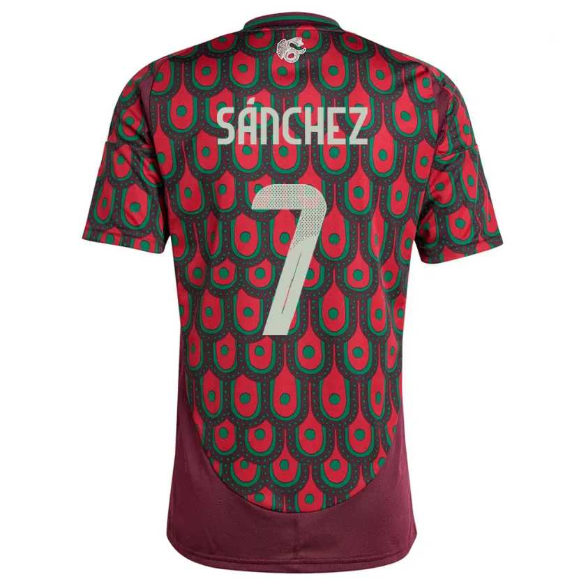 Danxen Donna Maglia Messico Maria Sanchez #7 Marrone Kit Gara Home 24-26 Maglietta