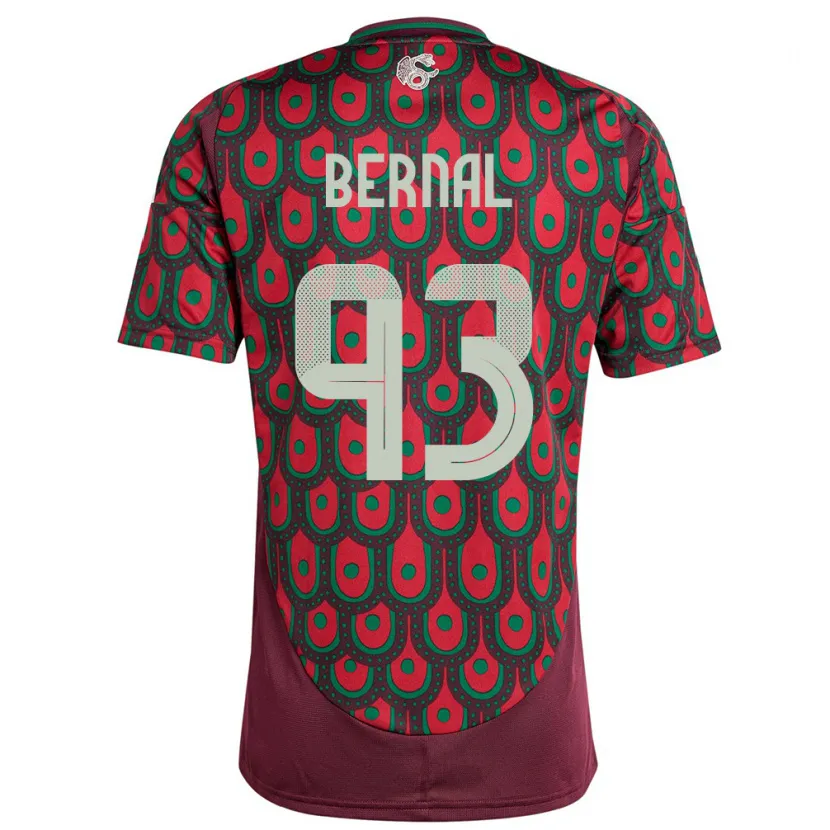 Danxen Donna Maglia Messico Rebeca Bernal #93 Marrone Kit Gara Home 24-26 Maglietta