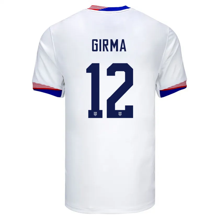 Danxen Donna Maglia Stati Uniti Naomi Girma #12 Bianco Kit Gara Home 24-26 Maglietta