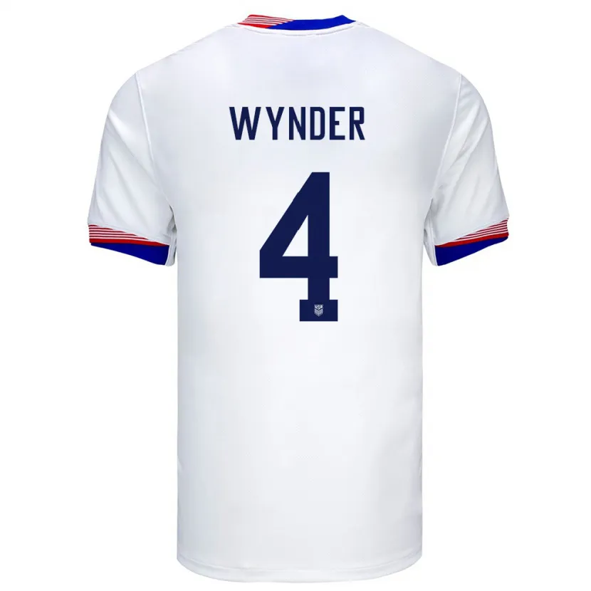 Danxen Donna Maglia Stati Uniti Joshua Wynder #4 Bianco Kit Gara Home 24-26 Maglietta