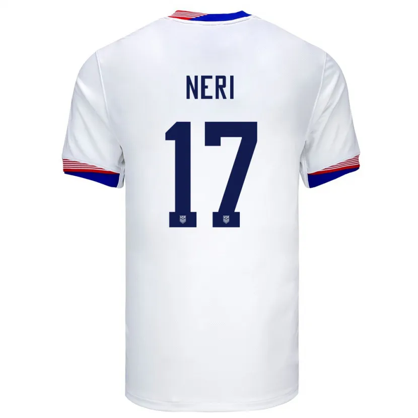 Danxen Donna Maglia Stati Uniti Rodrigo Neri #17 Bianco Kit Gara Home 24-26 Maglietta