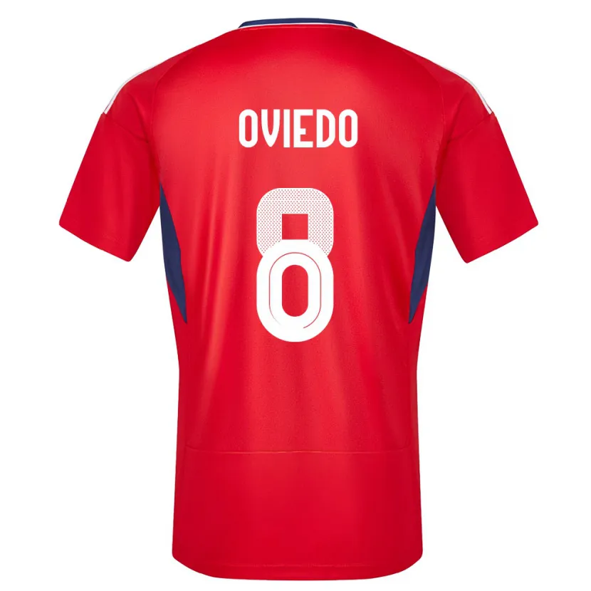 Danxen Donna Maglia Costa Rica Bryan Oviedo #8 Rosso Kit Gara Home 24-26 Maglietta