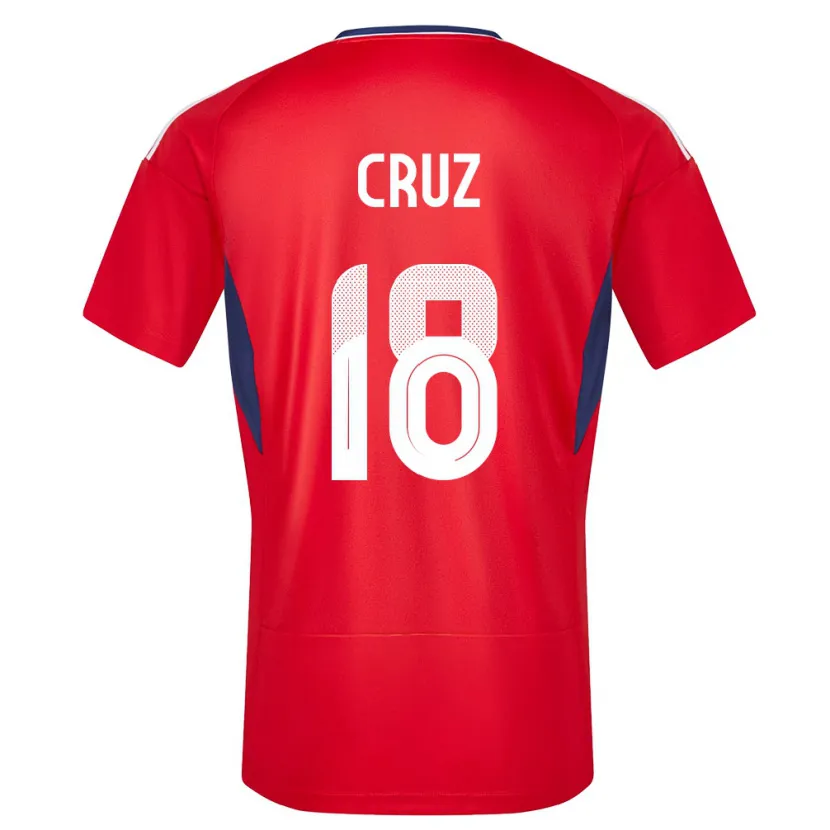 Danxen Donna Maglia Costa Rica Aaron Cruz #18 Rosso Kit Gara Home 24-26 Maglietta