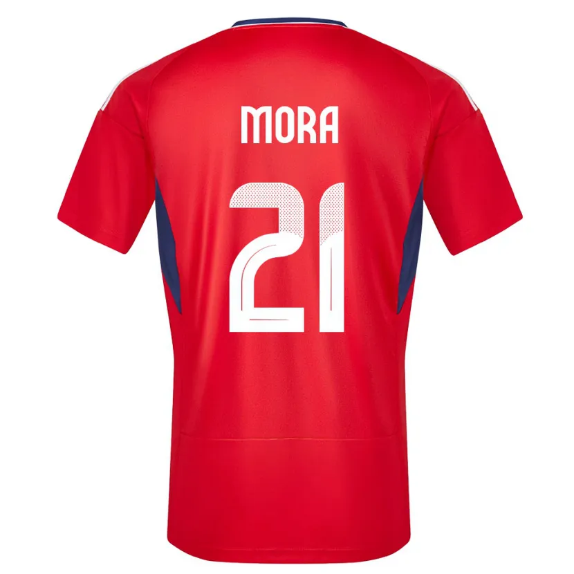 Danxen Donna Maglia Costa Rica Carlos Mora #21 Rosso Kit Gara Home 24-26 Maglietta