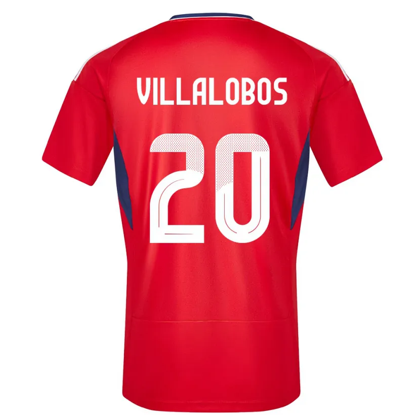 Danxen Donna Maglia Costa Rica Fabiola Villalobos #20 Rosso Kit Gara Home 24-26 Maglietta