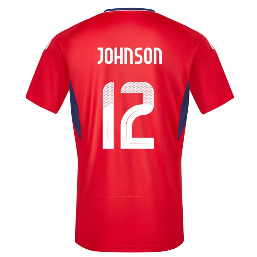 Danxen Donna Maglia Costa Rica Shawn Johnson #12 Rosso Kit Gara Home 24-26 Maglietta