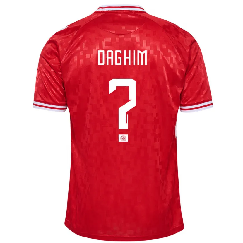 Danxen Donna Maglia Danimarca Adam Daghim #0 Rosso Kit Gara Home 24-26 Maglietta