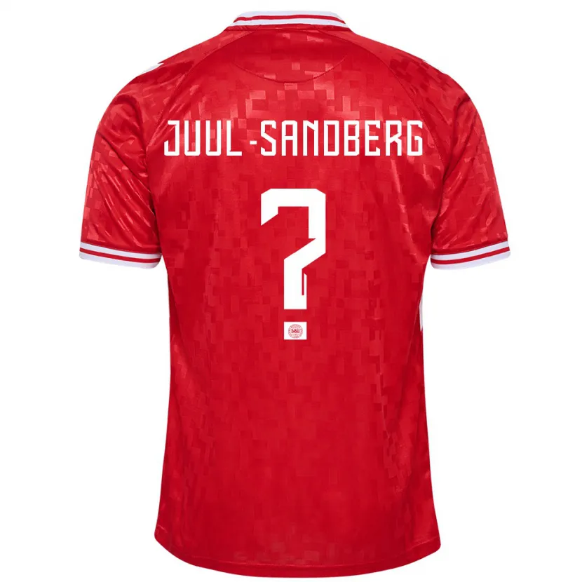 Danxen Donna Maglia Danimarca Nikolaj Juul-Sandberg #0 Rosso Kit Gara Home 24-26 Maglietta