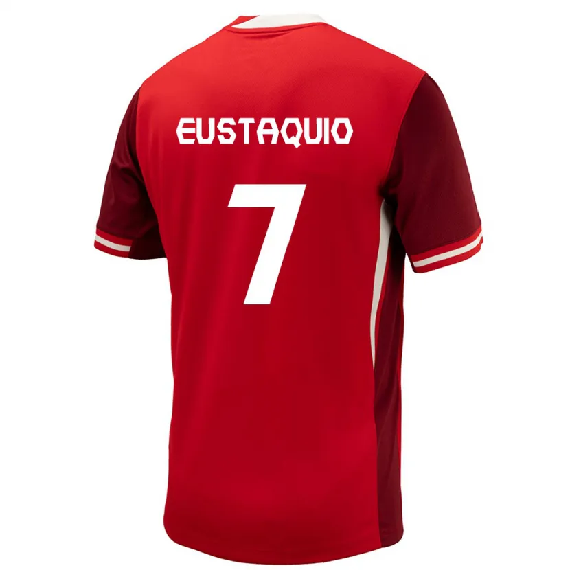 Danxen Donna Maglia Canada Stephen Eustáquio #7 Rosso Kit Gara Home 24-26 Maglietta
