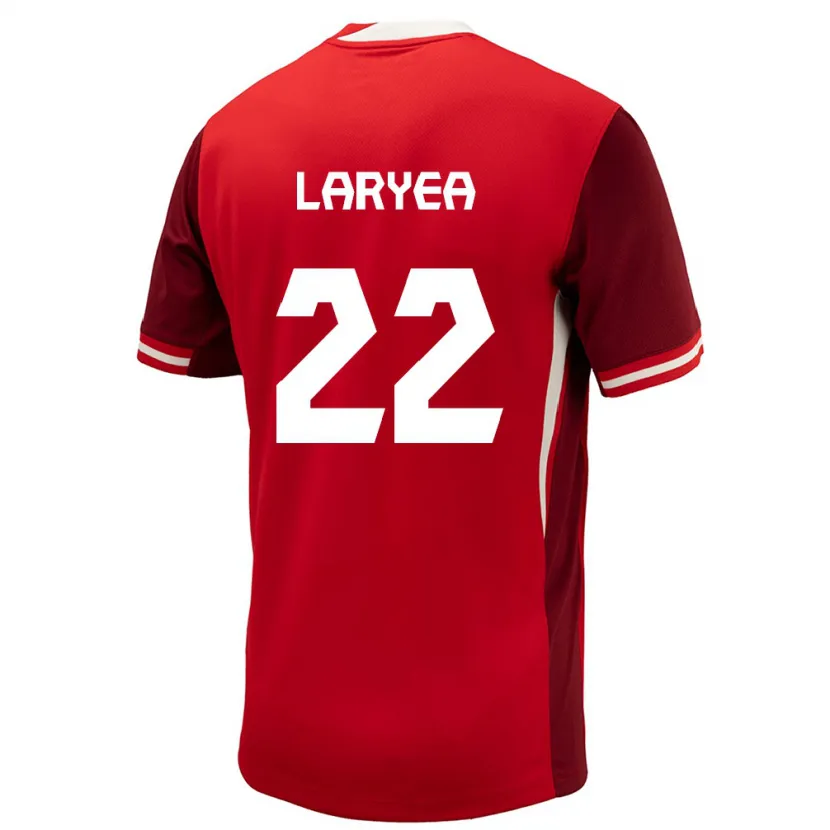 Danxen Donna Maglia Canada Richie Laryea #22 Rosso Kit Gara Home 24-26 Maglietta