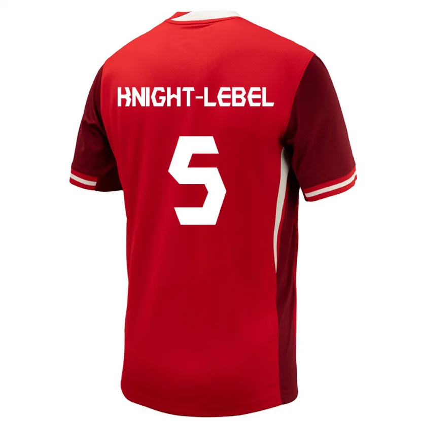 Danxen Donna Maglia Canada Jamie Knight-Lebel #5 Rosso Kit Gara Home 24-26 Maglietta