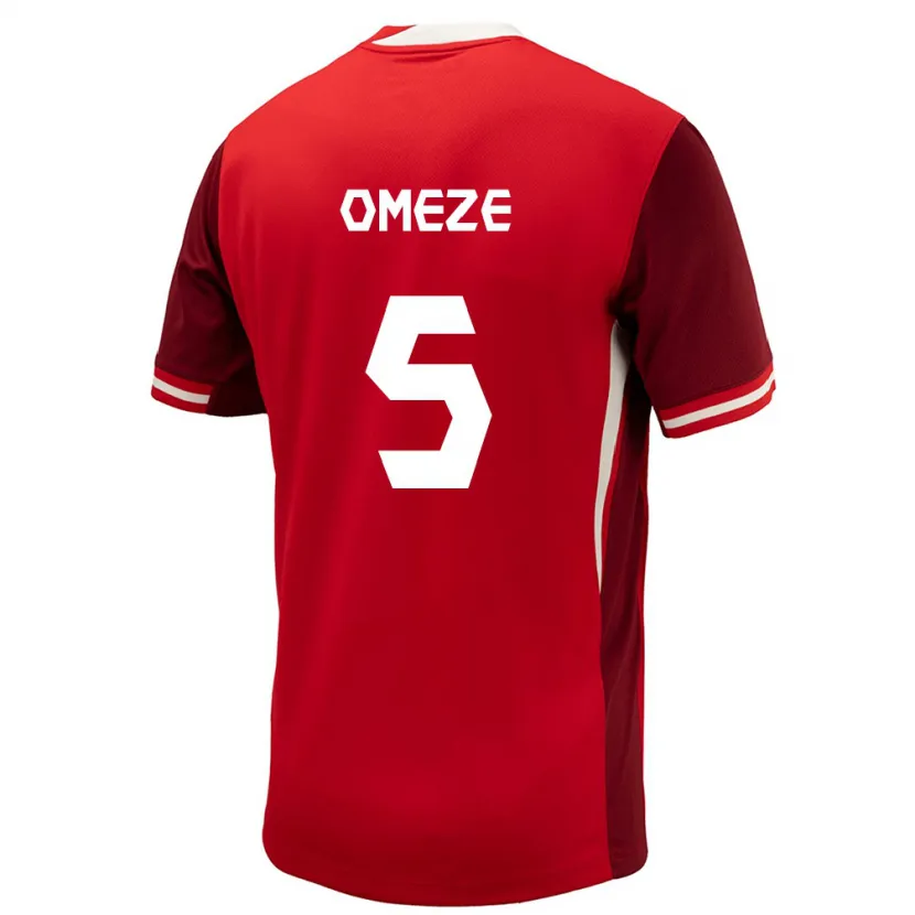 Danxen Donna Maglia Canada Chimere Omeze #5 Rosso Kit Gara Home 24-26 Maglietta