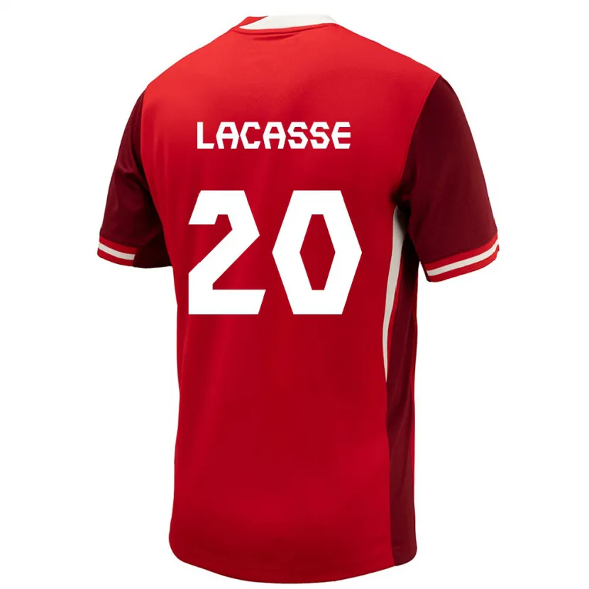 Danxen Donna Maglia Canada Cloé Lacasse #20 Rosso Kit Gara Home 24-26 Maglietta